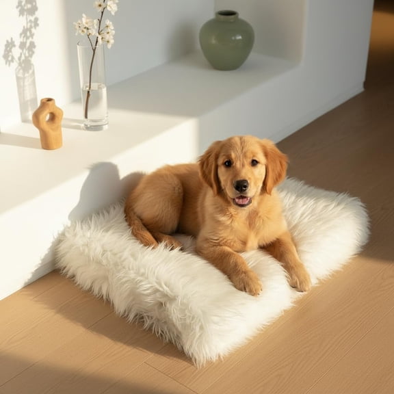 Luxury Faux Fur Orthopedic Dog Beds