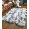 thumbnail image 1 of Luxury Faux Fur Sheepskin Soft Area Rug 4-ft x 6-ft with Thick Pile Shaggy Carpet, 1 of 1
