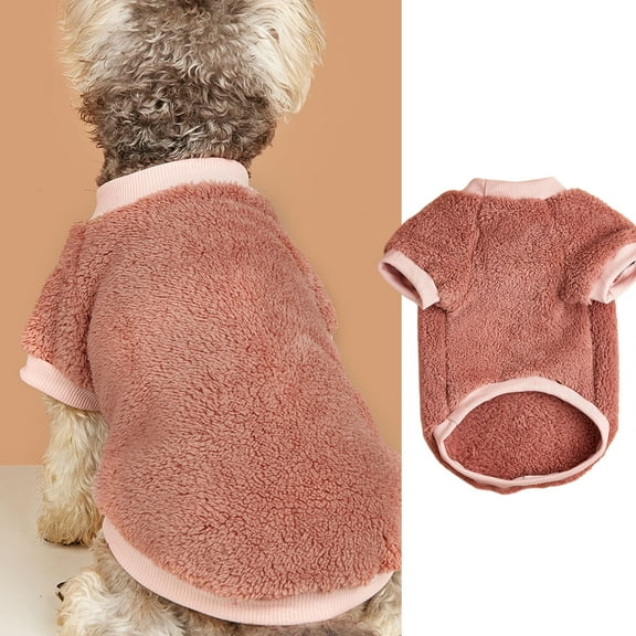 Luxury Faux Furred Dog Coat Fuzzy Sweater Puppy Winter Clothes Doggie Knitted Pet Cold Weather Clothes Doggy Pullover Jacket Cat Apparel
