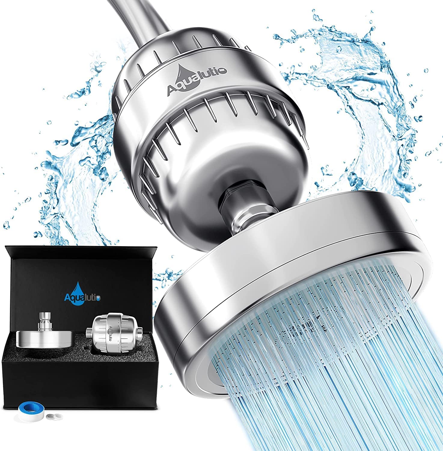 Luxury Filtered Shower Head Set 15 Stage Filter High Pressure