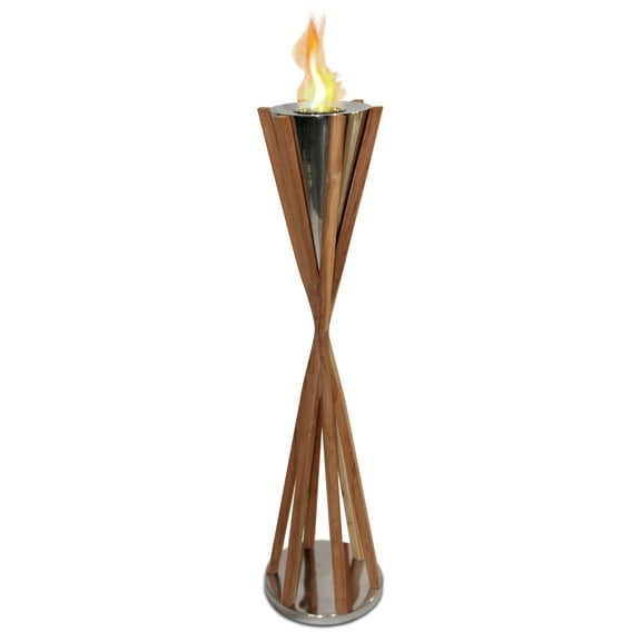 Luxury Fireplace Group Anywhere Fireplace Indoor/Outdoor Fireplace - Southampton Teak Tall Fireplace