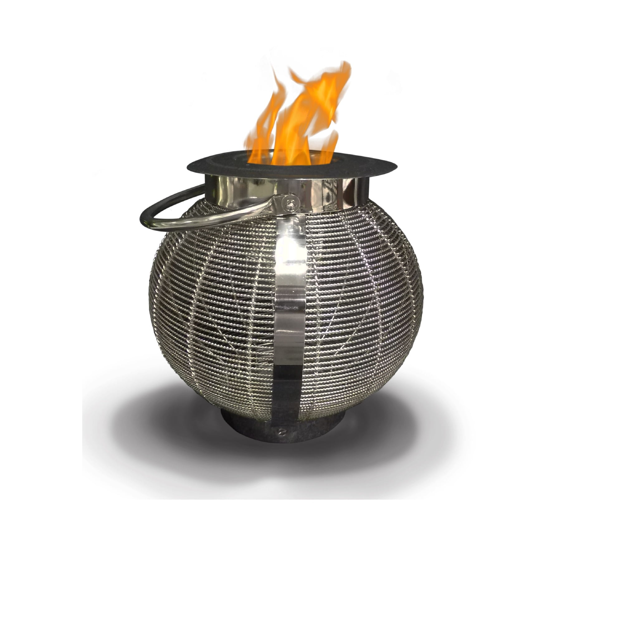 Modern Stainless Steel Gel Fuel Tabletop Fireplace Lantern