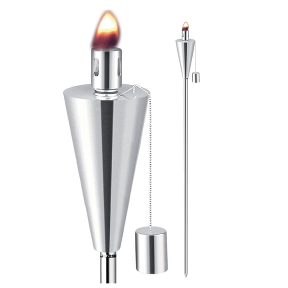Luxury Fireplace Group Anywhere Garden Torch Outdoor Garden Torch -Cone Shape (2 pk) 65" Tall