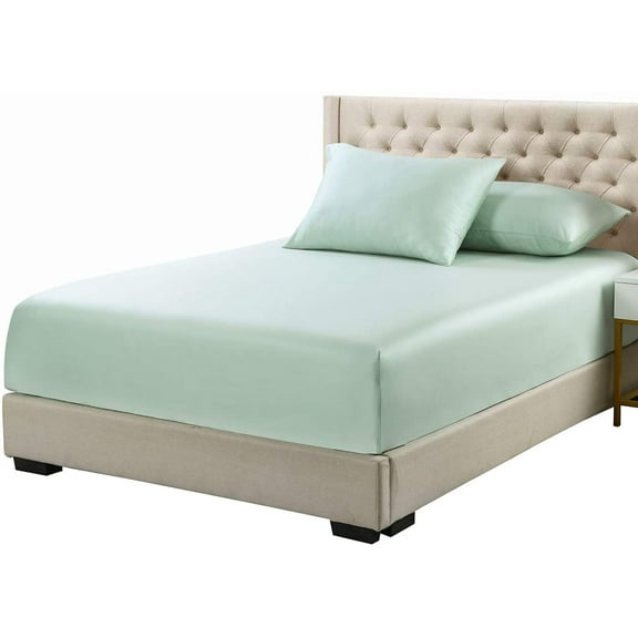 Luxury Fitted Sheets Sold Separately, 100% Bamboo Viscose Silky Fitted Sheet - Top Split King -Sea