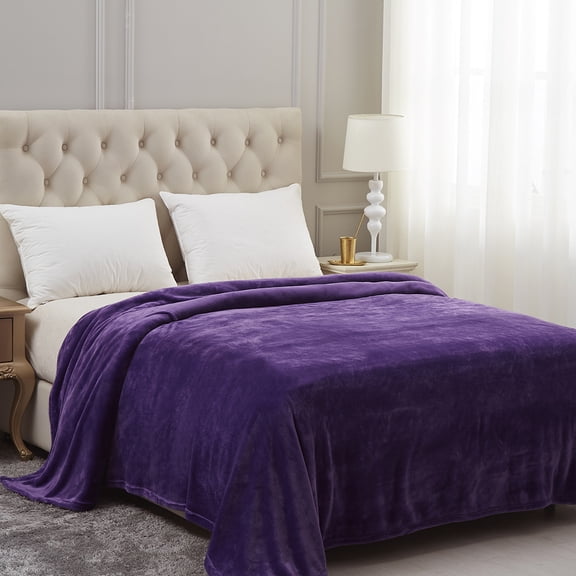 Luxury Flannel Fleece Blanket for All Season Queen 90"x90"