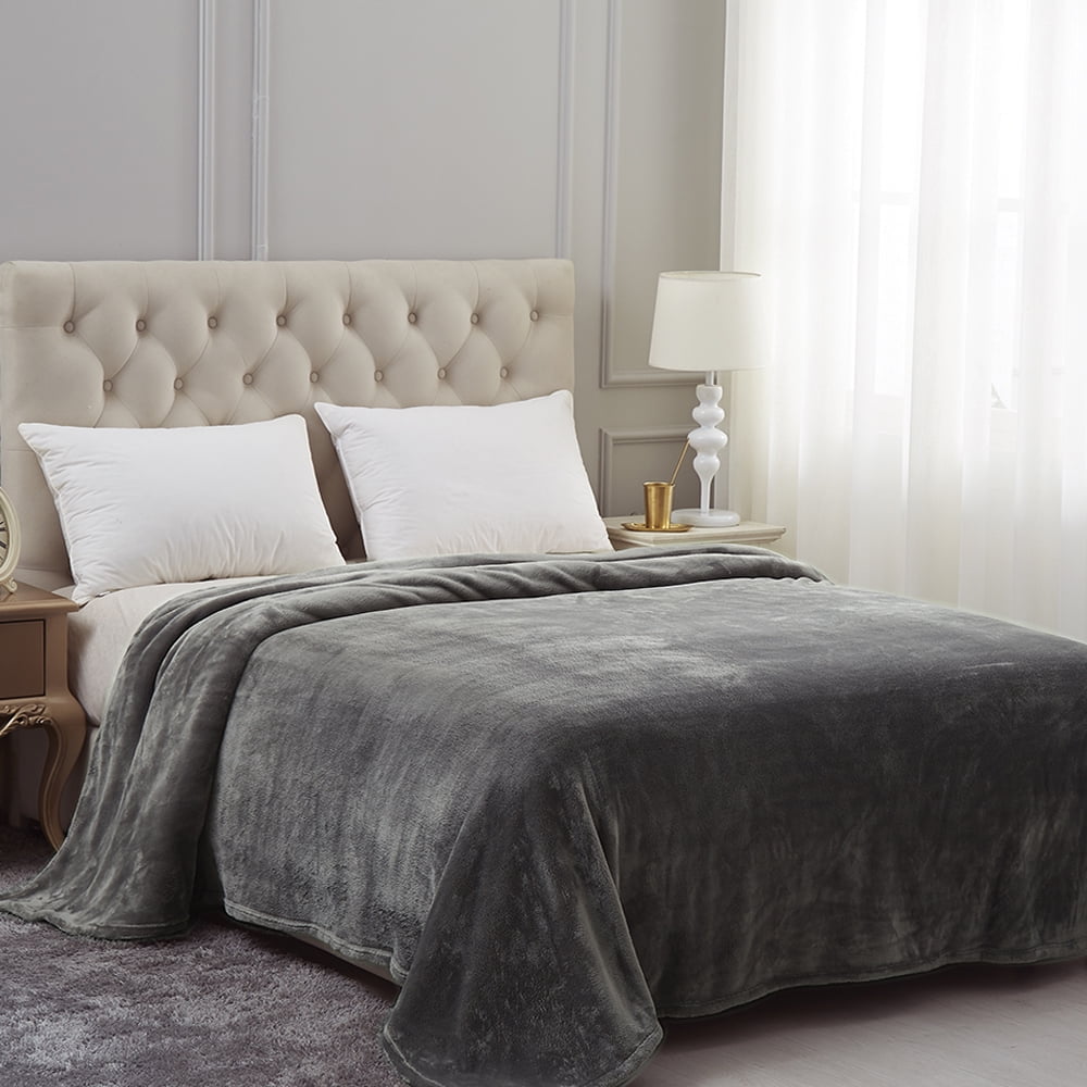 Luxury Flannel Fleece Blanket for All Season Queen 90"x90"