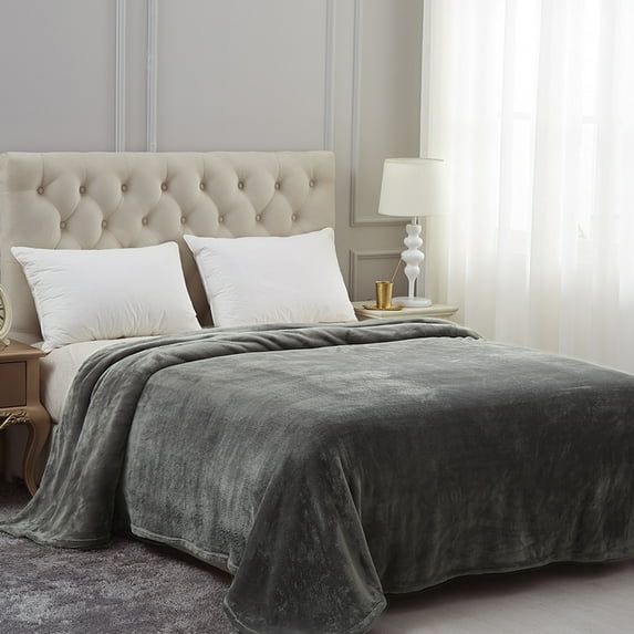 Luxury Flannel Fleece Blanket for All Season Queen 90"x90"
