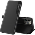 thumbnail image 1 of Luxury Flip Case for Apple iPhone 13 Pro Max, Premium PU Leather Smart Sleep/Wake Up Function Smart View Window Business Phone Case for Apple iPhone 13 Pro Max (Not 13) BX Black, 1 of 7