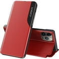thumbnail image 1 of Luxury Flip Case for Apple iPhone 13 Pro Max, Premium PU Leather Smart Sleep/Wake Up Function Smart View Window Business Phone Case for Apple iPhone 13 Pro Max (Not 13) BX Red, 1 of 8