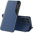 thumbnail image 1 of Luxury Flip Case for Samsung Galaxy A22 5G (Not 4g), Premium PU Leather Smart Sleep/Wake Up Function Smart View Window Business Phone Case for Samsung Galaxy A22 5G      Deep Blue, 1 of 7
