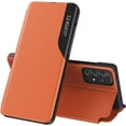 thumbnail image 1 of Luxury Flip Case for Samsung Galaxy A53 5G, Premium PU Leather Smart Sleep/Wake Up Function Smart View Window Business Phone Case for Samsung Galaxy A53 5G BX Orange, 1 of 9