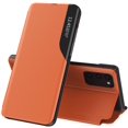 thumbnail image 1 of Luxury Flip Case for Samsung Galaxy S20 FE 2022, Premium PU Leather Smart Sleep/Wake Up Function Smart View Window Business Phone Case for Samsung Galaxy S20 FE BX Orange, 1 of 8