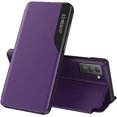 thumbnail image 1 of Luxury Flip Case for Samsung Galaxy S21 FE (Not S21), Premium PU Leather Smart Sleep/Wake Up Function Smart View Window Business Phone Case for Samsung Galaxy S21 FE BX Purple, 1 of 9
