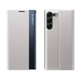 thumbnail image 1 of Luxury Flip Case for Samsung Galaxy S24, Premium PU Leather Smart Sleep/Wake Up Function Smart View Window Business Phone Case for Samsung Galaxy S24, Silver, 1 of 7