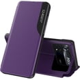 thumbnail image 1 of Luxury Flip Case for Xiaomi Poco X4 Pro 5G (Not 4G), Premium PU Leather Smart Sleep/Wake Up Function Smart View Window Business Phone Case for Xiaomi Poco X4 Pro 5G BX Purple, 1 of 8