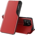 thumbnail image 1 of Luxury Flip Case for Xiaomi Redmi 10A, Premium PU Leather Smart Sleep/Wake Up Function Smart View Window Business Phone Cover for Xiaomi Redmi 10A BX Red, 1 of 8