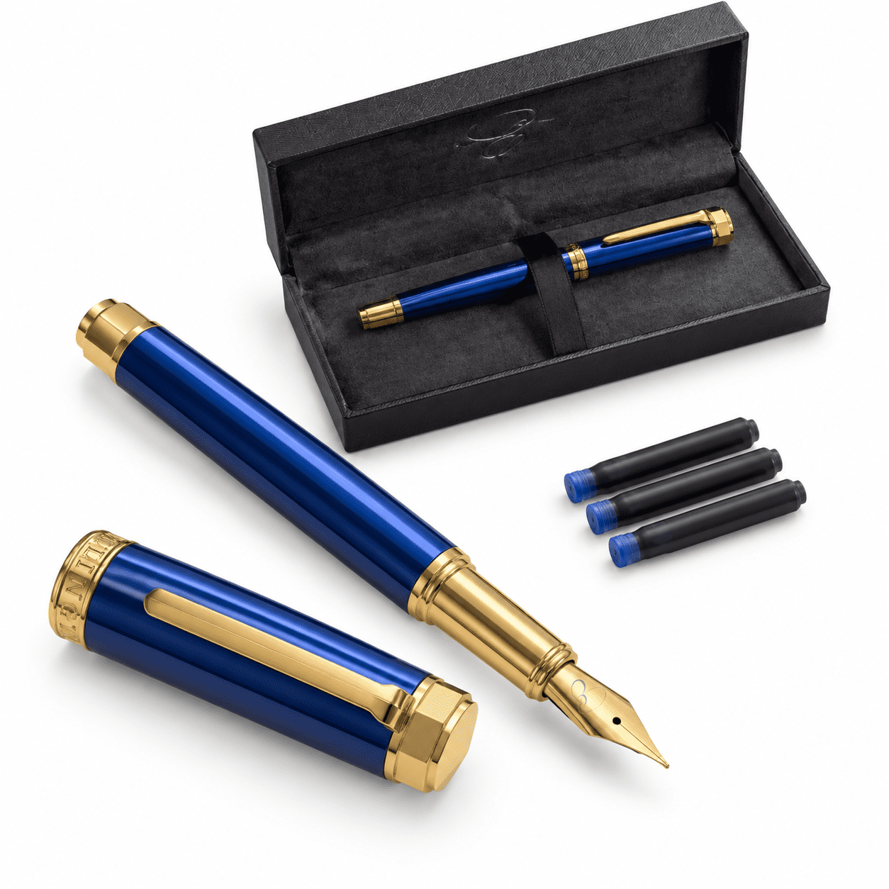 Luxury Fountain Pen Set with The Nautilus (3 Ink Cartridges), Medium ...