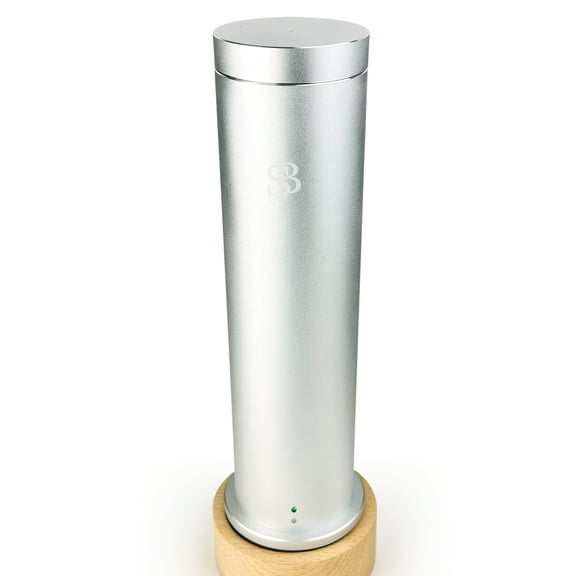 Luxury Fragrance Oil Tower Diffuser  Elegant home dcor style waterless scent diffuser Cold-Air Diffusion 400 sq. ft. Coverage for Home, Office & Hotel aluminum enclosure & 150 ml reservoir - Silver