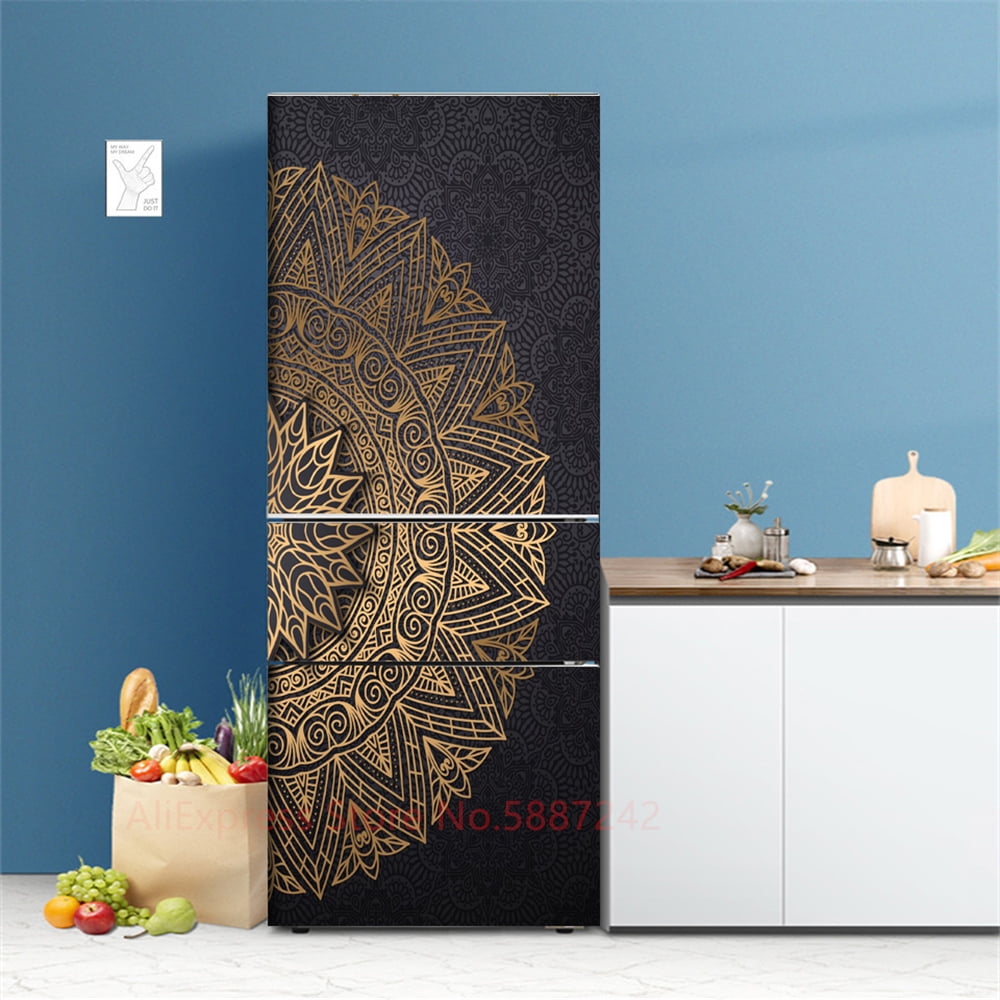 Luxury Fridge Stickers Door Cover Self-adhesive Vinyl Refrigerator ...