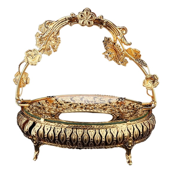 Luxury Fruits Serving Tray Serving Platters Dessert Ornament Tray Food Storage Container Decorative Tray Cupcake Stand for Kitchen Home Decor