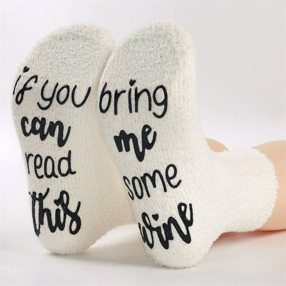 Luxury Fuzzy Wine Socks in Cupcake Gift Packaging Fuzzy Socks for Women Men If You Can Read This Bring Me Some Fuzzy Funny Saying Crew Socks Birthday Christmas Gift Valentines Day Wine Gifts