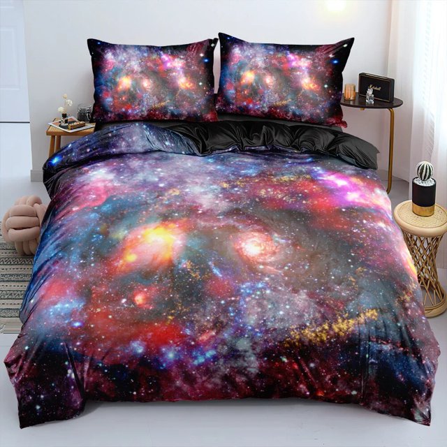 Luxury Galaxy Dark Blue Bedding Set Twin Full King Size Duvet/Quilt