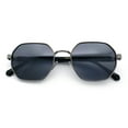 thumbnail image 1 of Luxury Gangster Octagonal Retro Refined Gentlemans Metal Rim Sunglasses Gunmetal - Black, 1 of 8
