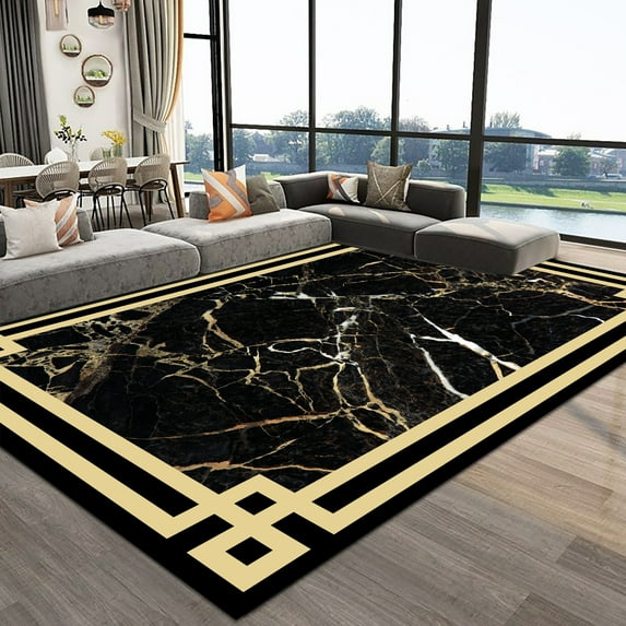 Luxury Geometric Carpets Living Room Sofa Table Side Area Rug Abstract European Bedroom ration Rugs Home r Non Slip Mat