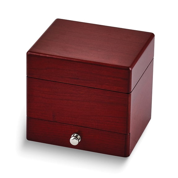 Luxury Gftware Cherry Matte Finish Small Wooden Velour Lining Jewelry Box