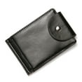 thumbnail image 1 of Luxury Gift Small Money Purses Zipper Wallet Hasp Pull Type ID Credit Card Holder Slim Leather Wallet Money Clip Coin Bag BLACK, 1 of 8