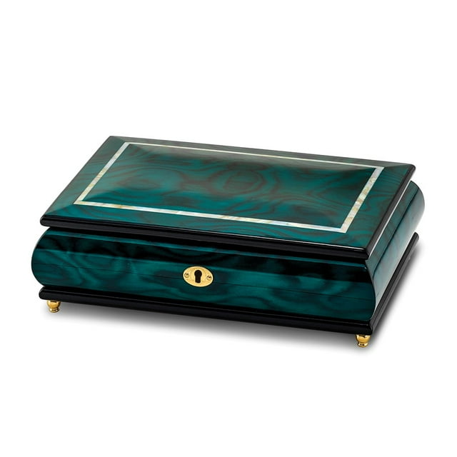 Luxury Giftware Green Walnut Burl Veneer with Mother of Pearl Inlay ...