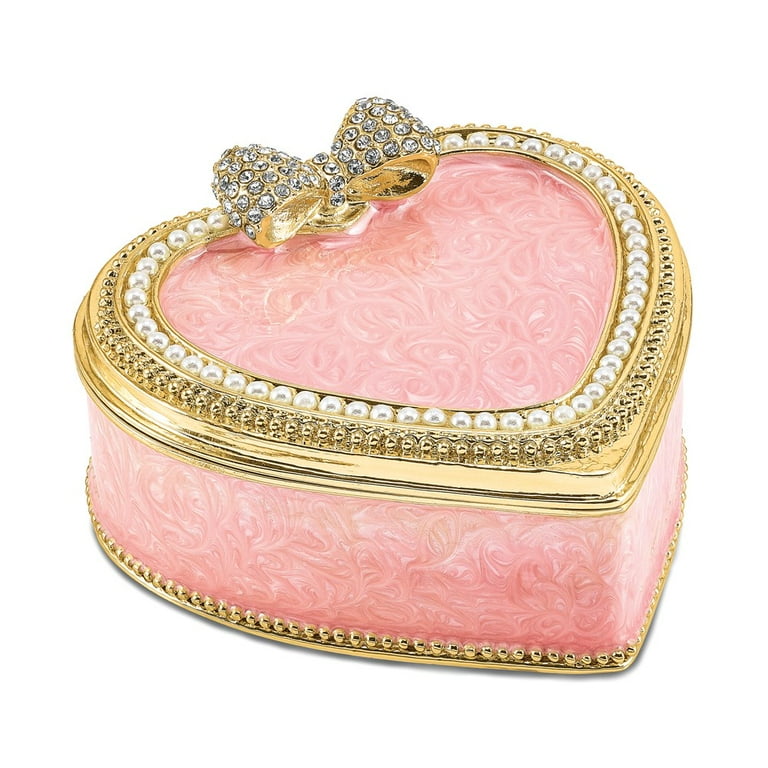 Bejeweled Pearls and Crystals 'Pearly Pink Heart Bejeweled Pearls and Crystals 'Pearly Pink Heart
