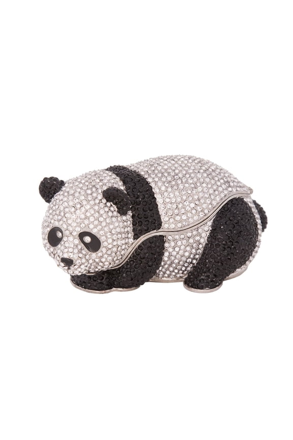 Full Crystal Panda Bear Trinket Box