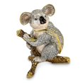 thumbnail image 1 of Luxury Giftware by Jere Pewter Bejeweled Crystals Gold-tone Enameled KYLE Koala Trinket Box with Matching 18 Inch Necklace QBJ4056, 1 of 5