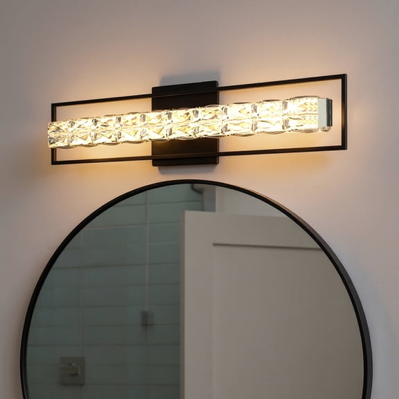 Luxury Glam Bath Light, Matte Black, UQL6294