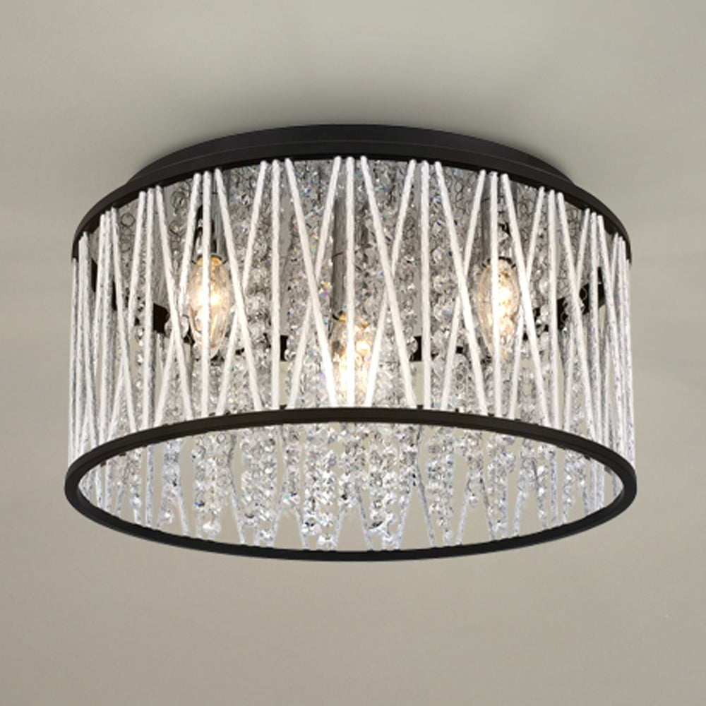 Luxury Glam Ceiling Light, Matte Black, UQL4641