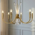 thumbnail image 1 of Luxury Glam Chandelier, Brushed Gold, UQL6050, 1 of 5