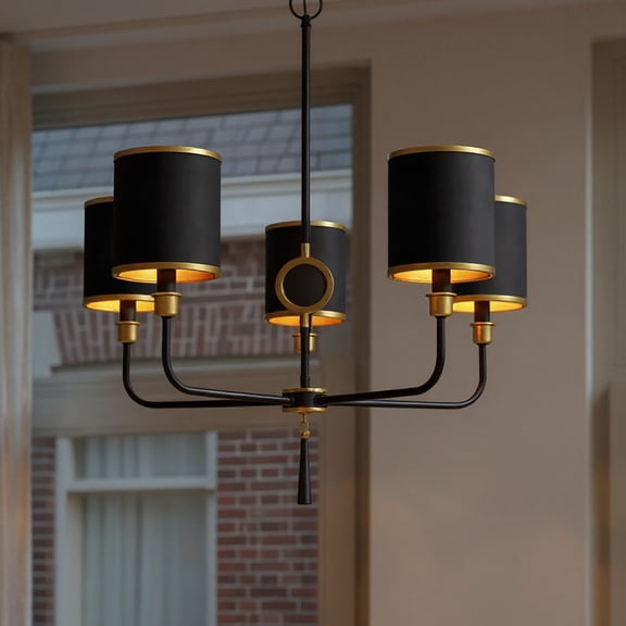 Luxury Glam Chandelier, Matte Black, UQL6210