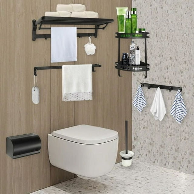 Luxury Gold Bathroom Accessories Set Toilet Paper Towel Holder Bath ...