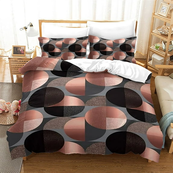 Luxury Gold Floral Duvet Cover Bohemian Leaves Microfiber Exotic Geometric King for Children Adult