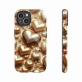 thumbnail image 1 of Luxury Gold Heart iPhone Case Valentine's Day Gift for Women, Compatible with iPhone 11/12/13/14/15/16 (Pro Max/Plus), 1 of 9