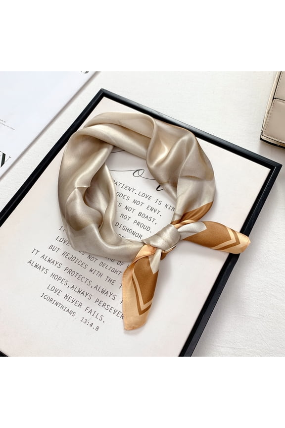 Luxury Gold & Silver Botanical Silk Scarf, Elegant Building Print Square Scarf, Sophisticated Office Accessory