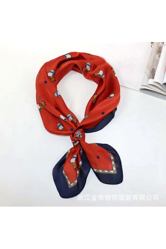 Luxury Golden Bamboo Leaf Print Satin Square Scarf - 28" x 28" Silky Head Wrap & Neck Scarf for Women, Versatile Shawl Accessory