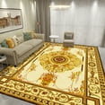 thumbnail image 1 of Luxury Golden Carpets for Living Room ration Large Carpet Bedroom Bedside Rug Washable Non-slip Floo, 1 of 5