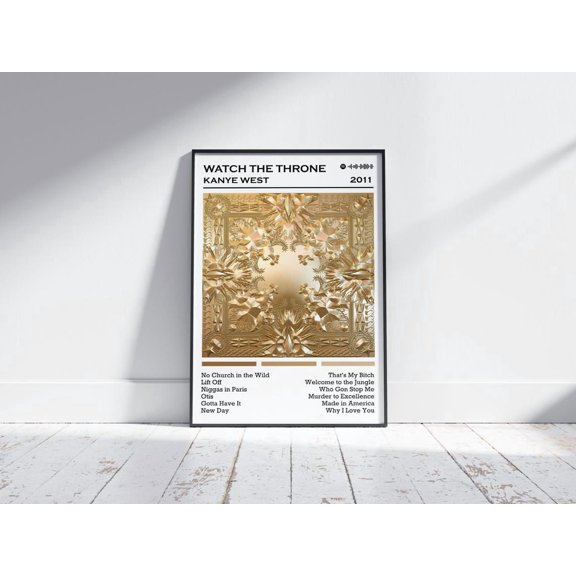 Luxury Golden Geometric Shield Collaborative Sound Concept Wall Art Decor, Stretched Canvas