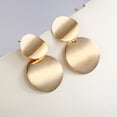 thumbnail image 1 of Luxury Golden Metal Drop Earrings 2024 Women Fashionable Big Trendy Round Circle Ear Dangle Party Personality Vintage Jewelry, 1 of 6
