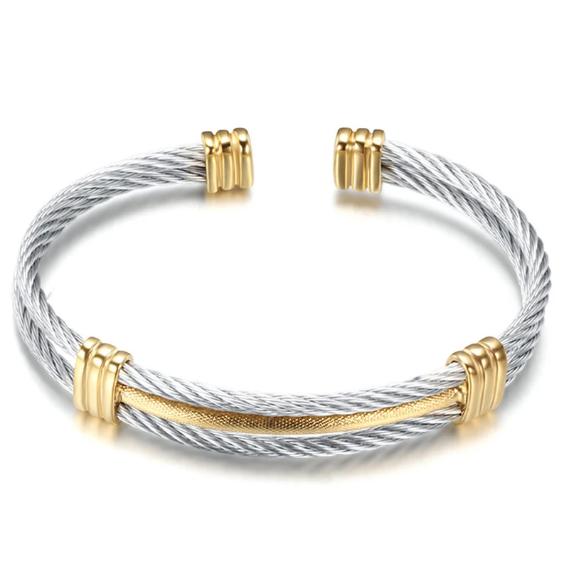 Brangle Luxury Golden Silver Color Men Bracelet Hip Hop Women 14K White Gold ...