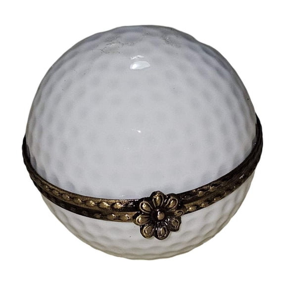 Luxury Golf Keepsake Box Limoges Box Porcelain Figurine