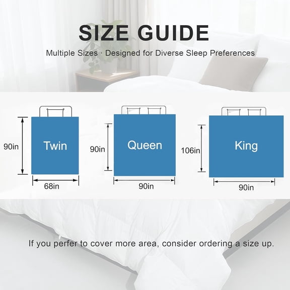 Luxury Goose Feather Down Fiber Comforter Queen Size