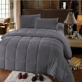 thumbnail image 1 of Luxury Gray Down Alternative Comforter All Season Medium Fill Weight Duvet Insert -Oversize King, 1 of 4